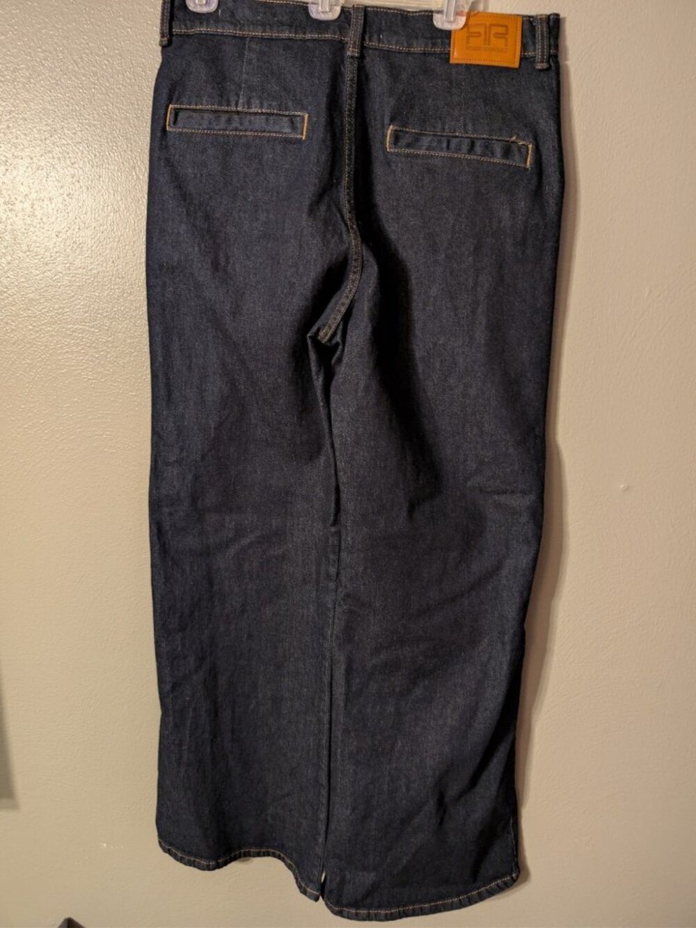 Robert Rodriguez NWT Dark Rinse Trouser Jeans Wide Leg Denim Size 4 27 Blue - Picture 3 of 7